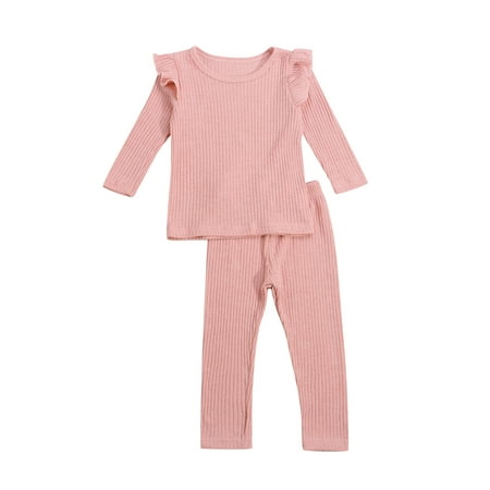 Sunisery Toddler Baby Kid Girl Solid Long Sleeve Ruffle Tops+Pants Clothes Girls Fall Winter Clothes Sets
Sunisery Toddler Baby Kid Girl Solid Long Sleeve Ruffle Tops+Pants Clothes Girls Fall Winter Clothes Sets