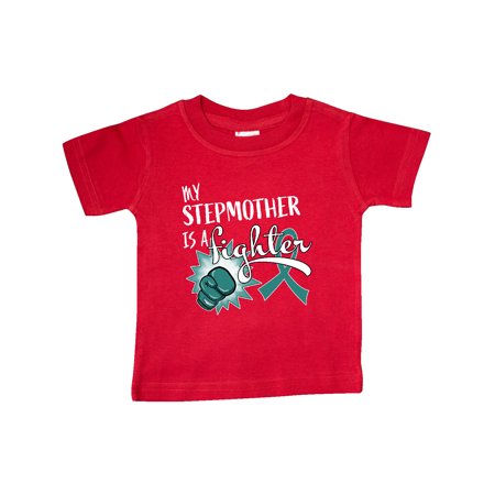 Inktastic Ovarian Cancer Awareness My Stepmother is a Fighter Gift Baby Boy or Baby Girl T-Shirt 
Inktastic Ovarian Cancer Awareness My Stepmother is a Fighter Gift Baby Boy or Baby Girl T-Shirt