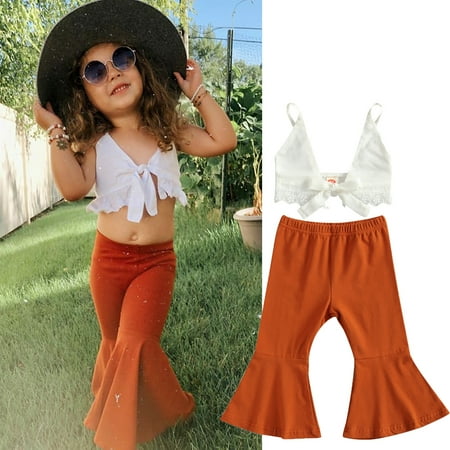 TheFound Toddler Baby Girls Clothes 2pcs Bowknot Strapless Sleeveless Vest Tops Solid Flare Long Pants Sets
TheFound Toddler Baby Girls Clothes 2pcs Bowknot Strapless Sleeveless Vest Tops Solid Flare Long Pants Sets