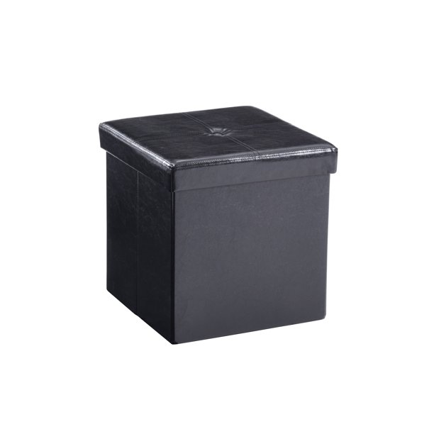 Hodedah Cube Foldable Storage Ottoman, Multiple Colors