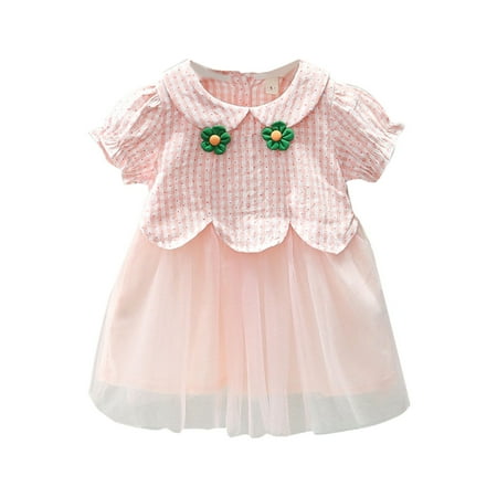 Fashion Summer Puff Sleeve Lapel Mesh Flower Little Girls Dress Princess Dress Kids Baby Sweet Sundress Outwear Leisure Dailywear
Fashion Summer Puff Sleeve Lapel Mesh Flower Little Girls Dress Princess Dress Kids Baby Sweet Sundress Outwear Leisure Dailywear