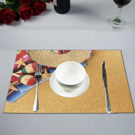 MKHERT Mexican Boho Hat Mexico Beach Sombrero Fiesta Placemats Table Mats for Dining Room Kitchen Table Decoration 12x18 inch Set of 4
MKHERT Mexican Boho Hat Mexico Beach Sombrero Fiesta Placemats Table Mats for Dining Room Kitchen Table Decoration 12x18 inch Set of 4