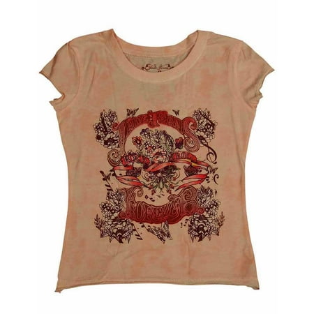 Jade - Little Girls Short Sleeved Tee Pink Rock N Roll / 5/6