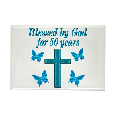 CafePress - 50TH LOVING GOD - Rectangle Magnet, 2"x3" Refrigerator Magnet