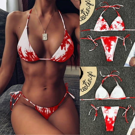 Cathalem Ladies Swim Tops by Bra Size Swimsuit Halter Bikini Tie-Dye Two Cut Leg Lace Piece Set Swimsuits for Women Underwear Red Large
Cathalem Ladies Swim Tops by Bra Size Swimsuit Halter Bikini Tie-Dye Two Cut Leg Lace Piece Set Swimsuits for Women Underwear Red Large