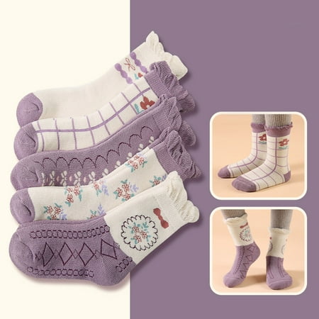 Cathalem Children Baby Stockings Thickened In Autumn And Winter Warm Comfortable And Cute Flower Designer Stockings for Women Socks Purple Small
Cathalem Children Baby Stockings Thickened In Autumn And Winter Warm Comfortable And Cute Flower Designer Stockings for Women Socks Purple Small