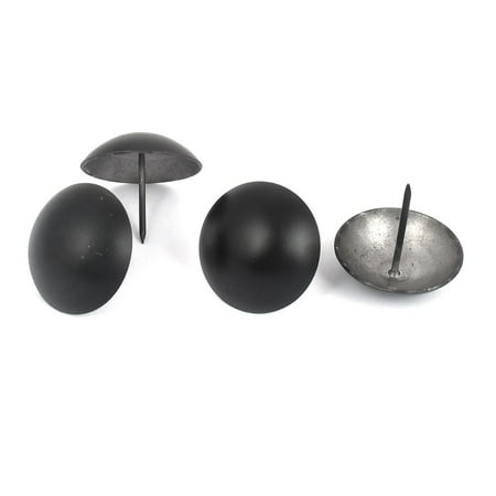 4cm Dia Metal Round Pin Furniture Decorative Domed Nails Black
