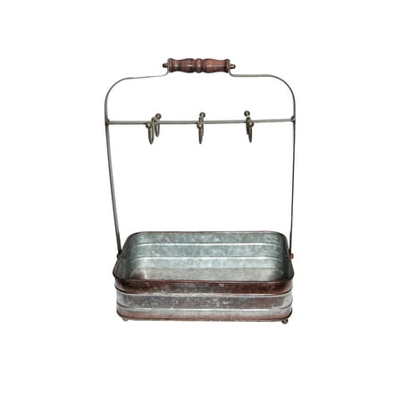 STAFIH Rustic Style Galvanized Metal Crockery Holder with Six Cup Hooks; Gray
STAFIH Rustic Style Galvanized Metal Crockery Holder with Six Cup Hooks; Gray