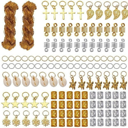 OOKWE 200pcs Hair Jewelry Rings with 2 Roll Metallic Cord Aluminum Dreadlocks Braid Beads Cuffs Metal Hair Accessories Pendant
OOKWE 200pcs Hair Jewelry Rings with 2 Roll Metallic Cord Aluminum Dreadlocks Braid Beads Cuffs Metal Hair Accessories Pendant