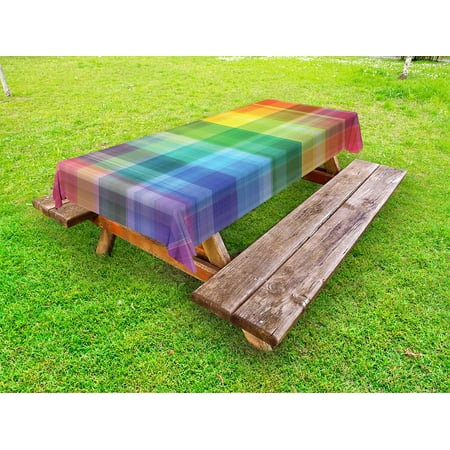 Vintage Rainbow Outdoor Tablecloth Retro Plaid Design Checkered Squares Rainbow Colored Geometric Pattern Decorative Washable Fabric Picnic Table Cloth 58 X 84 Inches Multicolor by Ambesonne
Vintage Rainbow Outdoor Tablecloth Retro Plaid Design Checkered Squares Rainbow Colored Geometric Pattern Decorative Washable Fabric Picnic Table Cloth 58 X 84 Inches Multicolor by Ambesonne