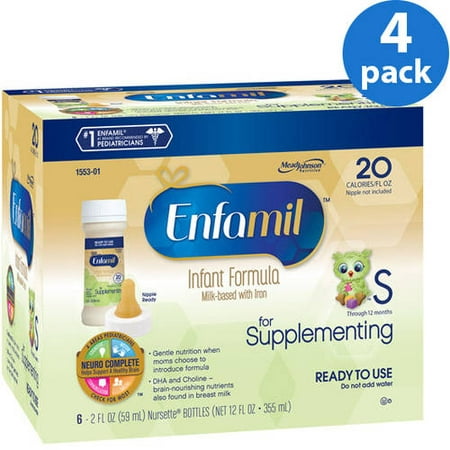 UPC 300875113431 product image for Enfamil Infant Formula for Supplementing, 2 fl oz, 6 count, (Pack of 4) | upcitemdb.com
