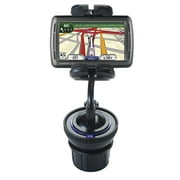 Unique Auto Cupholder and Suction Windshield Dual Purpose Mounting System for Garmin Nuvi 860 865Tpro - Flexible Holder System Includes Two Mount Options