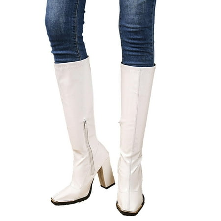 Winter Clearance Deals! SuoKom Boots for Women Women Boots Shoes Casual Thick High-heeled Boots Plus Size Mid Calf Zipper Boots Winter Snow Boots for Women White
Winter Clearance Deals! SuoKom Boots for Women Women Boots Shoes Casual Thick High-heeled Boots Plus Size Mid Calf Zipper Boots Winter Snow Boots for Women White