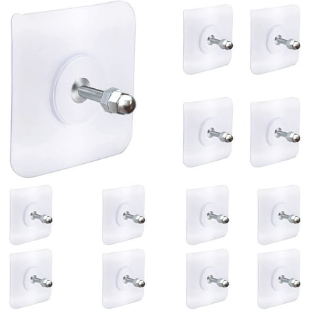 13 Pack Wall Hooks for Hanging Screw Free Sticker for Mount Wall Shelf 2 in 1 Reusable Adhesive Hooks Heavy Duty Waterproof Rustproof and Oilproof for Kitchen Bathroom Home Office(16mm)
13 Pack Wall Hooks for Hanging Screw Free Sticker for Mount Wall Shelf 2 in 1 Reusable Adhesive Hooks Heavy Duty Waterproof Rustproof and Oilproof for Kitchen Bathroom Home Office(16mm)
