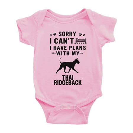 Sorry I Can t I Have Plans With My Thai Ridgeback Love Pet Dog Baby Romper Infant (Pink 18-24 Months)
Sorry I Can t I Have Plans With My Thai Ridgeback Love Pet Dog Baby Romper Infant (Pink 18-24 Months)