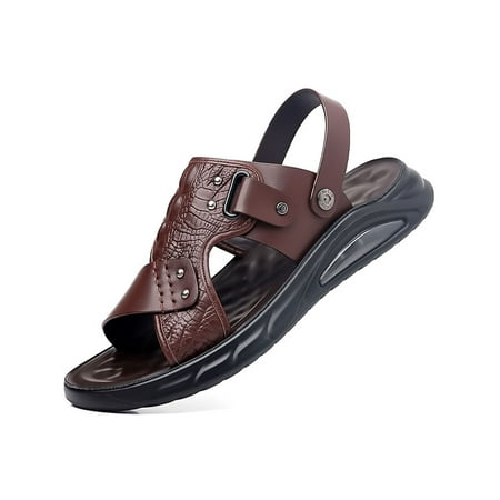 Eloshman Mens Slide Sandal Slip On Fisherman Sandals Air Cushion Casual Shoes Work Breathable Beach Slides Non-Slip Summer Shoe Brown 7.5
Eloshman Mens Slide Sandal Slip On Fisherman Sandals Air Cushion Casual Shoes Work Breathable Beach Slides Non-Slip Summer Shoe Brown 7.5