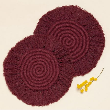 Macrame Coasters Woven Boho Handmade Absorbent Placemats for Desk Table Kitchen Dining Room Drink Picnic Housewarming Home Decor Rattan Wicker Bamboo
Macrame Coasters Woven Boho Handmade Absorbent Placemats for Desk Table Kitchen Dining Room Drink Picnic Housewarming Home Decor Rattan Wicker Bamboo