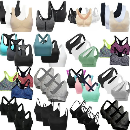 LUXIF Cross Back Sport Bras Padded Strappy Criss Cross Cropped Bras for Yoga Workout Fitness Pack of 2
LUXIF Cross Back Sport Bras Padded Strappy Criss Cross Cropped Bras for Yoga Workout Fitness Pack of 2
