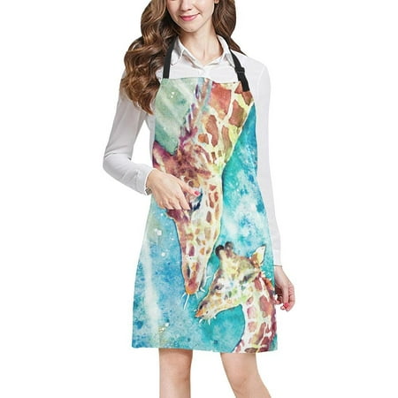 ASHLEIGH Watercolor Two Giraffes Art Chef Kitchen Apron Adjustable Strap Waist Ties Front Pockets Perfect for Cooking Baking Barbequing
ASHLEIGH Watercolor Two Giraffes Art Chef Kitchen Apron Adjustable Strap Waist Ties Front Pockets Perfect for Cooking Baking Barbequing