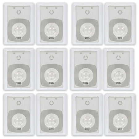 Acoustic Audio 151W Indoor Outdoor 2 Way Speakers 3600 Watt White 6 Pair Pack 151W-6Pr Acoustic Audio 151W Indoor Outdoor 2 Way Speakers 3600 Watt White 6 Pair Pack 151W-6Pr