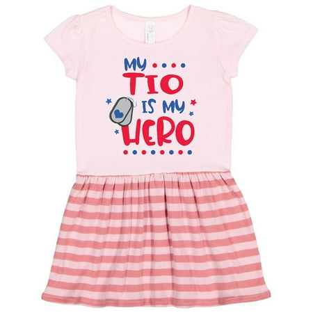 Inktastic Memorial Day My Tio is My Hero Gift Toddler Girl Dress