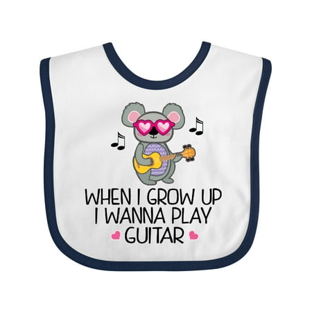 Inktastic Future Guitar Player Cute Music Gift Baby Girl Bib