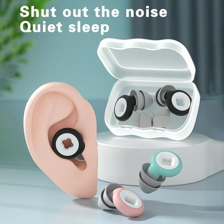 Wirlsweal 1 Set Ear Plugs with Storage Box Waterproof Ergonomic Design Silicone Sleeping Ear Plugs Noise Reduction Earbuds Household Supplies
Wirlsweal 1 Set Ear Plugs with Storage Box Waterproof Ergonomic Design Silicone Sleeping Ear Plugs Noise Reduction Earbuds Household Supplies