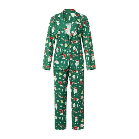 Seyurigaoka Family Matching Christmas Pajamas Outfit Printing Long Sleeve Blazer and Trousers
Seyurigaoka Family Matching Christmas Pajamas Outfit Printing Long Sleeve Blazer and Trousers
