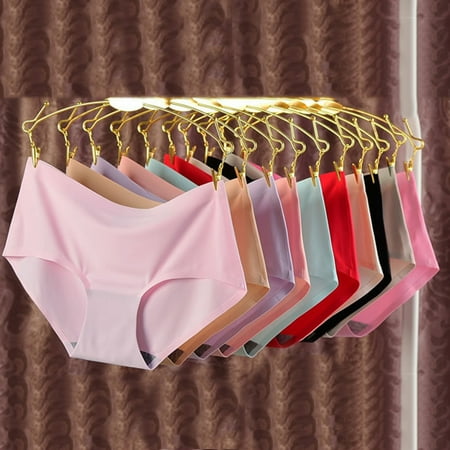 greenhome Women Sexy Solid Color Ice Silk Seamless Underwear Mid Waist Thin Panties Briefs
greenhome Women Sexy Solid Color Ice Silk Seamless Underwear Mid Waist Thin Panties Briefs