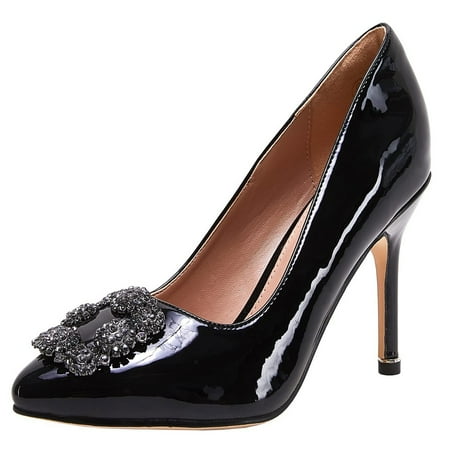 Jeanewpole1 Women s Stiletto High Heel Pumps Classic Party Wedding Pointed Toe Pump Shoes with Jewel Buckle
Jeanewpole1 Women s Stiletto High Heel Pumps Classic Party Wedding Pointed Toe Pump Shoes with Jewel Buckle