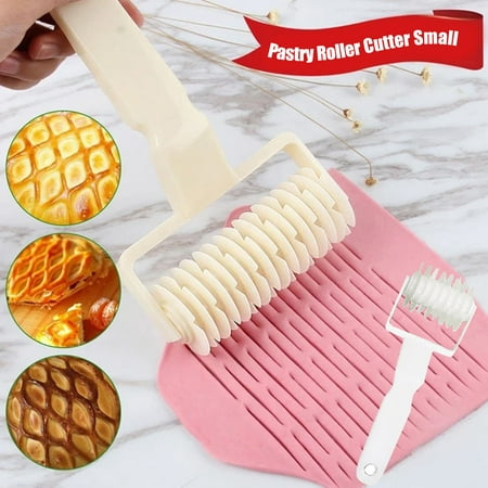 

ZHIYU Roll Smooth Lattice Roller Cutter Cookie Pie Pizza Baking Tool Pastrys Roller