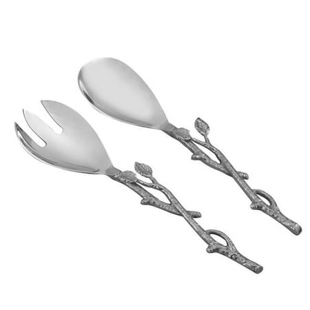 Jiallo 70112 Sparkle Silver Leaf Salad Set