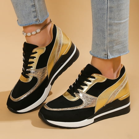 Women‘s Platform Wedge Sneakers Height Increasing Lightweight Low Top Shoes Women‘s Footwear
Women‘s Platform Wedge Sneakers Height Increasing Lightweight Low Top Shoes Women‘s Footwear