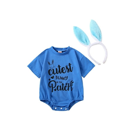 Woshilaocai Easter Infant Baby Girls Boys Cute Romper 2Pcs Letter Rabbit Printed Short Sleeve Summer Jumpsuits Hairband Set
Woshilaocai Easter Infant Baby Girls Boys Cute Romper 2Pcs Letter Rabbit Printed Short Sleeve Summer Jumpsuits Hairband Set