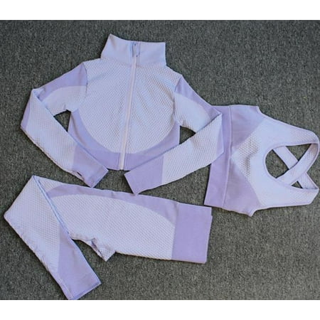 Seamless Zipper Striped Fitness Suit Women s Autumn And Winter Sports Pants Long Sleeve Bra Three-Piece Yoga Suit
Seamless Zipper Striped Fitness Suit Women s Autumn And Winter Sports Pants Long Sleeve Bra Three-Piece Yoga Suit