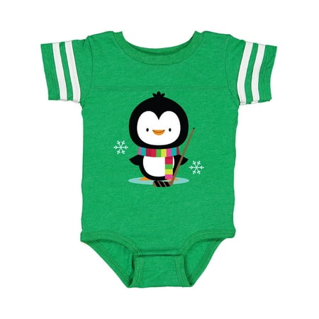 Inktastic Hockey Christmas Penguin Gift Baby Boy or Baby Girl Bodysuit