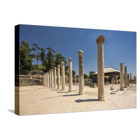 Beit She'an National Park (Scythopolis), the Western Bathhouse Stretched Canvas Print Wall Art By Massimo Borchi