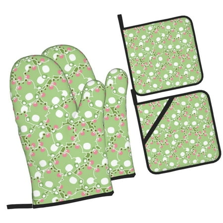 Zeuib Cute Frog2 Oven Mitts and Potholders BBQ Gloves Kitchen Oven Glove High Heat Resistant 500 Degree Extra Long Oven Mitts and Potholder with Non-Slip Silicone Surface for Cooking
Zeuib Cute Frog2 Oven Mitts and Potholders BBQ Gloves Kitchen Oven Glove High Heat Resistant 500 Degree Extra Long Oven Mitts and Potholder with Non-Slip Silicone Surface for Cooking