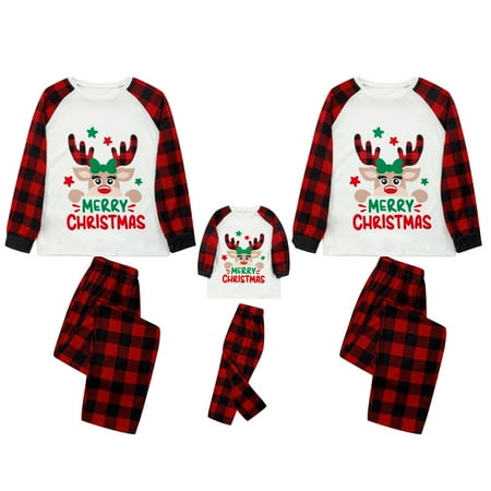 FOCUSNORM Family Christmas Cartoon Pattern Long Sleeve Tops and Pants Holiday Sleepwear
FOCUSNORM Family Christmas Cartoon Pattern Long Sleeve Tops and Pants Holiday Sleepwear