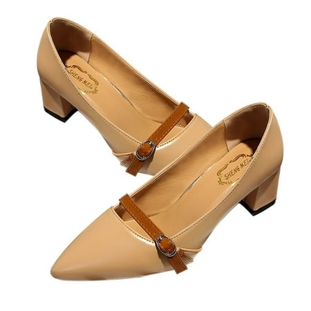 Clearance! Women S High Heels Lady Middle-Heel Low-Cut Mary Jane Shoes Pointed Toe Pu Shoes With Square Heel
Clearance! Women S High Heels Lady Middle-Heel Low-Cut Mary Jane Shoes Pointed Toe Pu Shoes With Square Heel