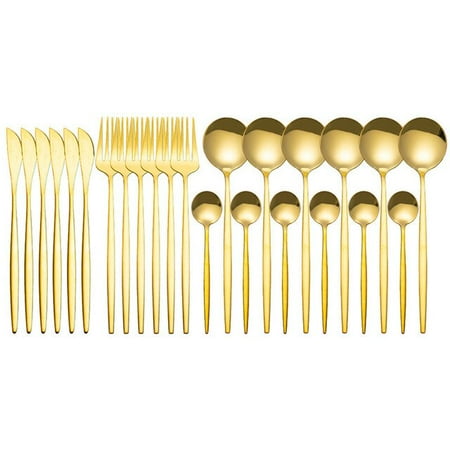 Gold Dinnerware Set Cutlery Set Stainless Steel Coffee Spoons Knife Fork Cutlery Set Tableware Set
Gold Dinnerware Set Cutlery Set Stainless Steel Coffee Spoons Knife Fork Cutlery Set Tableware Set