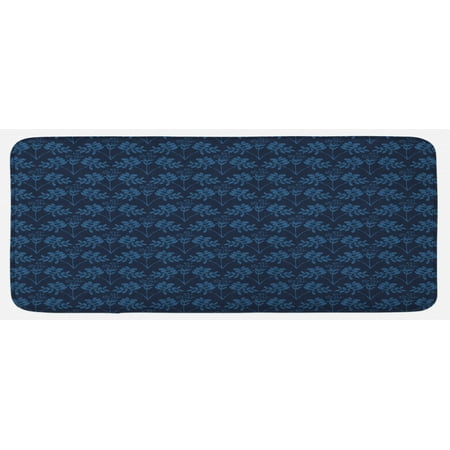 Indigo Kitchen Mat Ocean Inspired Garden Botanic Floral Details Leaves Buds Image Print Plush Decorative Kitchen Mat with Non Slip Backing 47 X 19 Dark Blue Violet Blue by Ambesonne
Indigo Kitchen Mat Ocean Inspired Garden Botanic Floral Details Leaves Buds Image Print Plush Decorative Kitchen Mat with Non Slip Backing 47 X 19 Dark Blue Violet Blue by Ambesonne