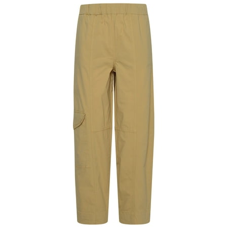 GANNI Woman Pantalone In Misto Cotone Beige