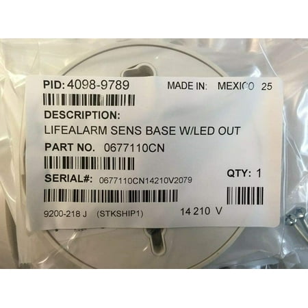 SIMPLEX LIFEALARM ANALOG ADDRESSABLE DETECTOR BASE 4098-9789 (NEW)