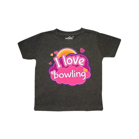 Inktastic Bowler I Love Bowling Gift Toddler Toddler Girl T-Shirt