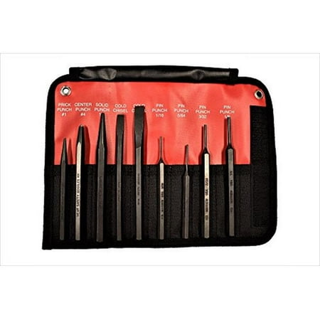 Mayhew Steel Products MH61409 9 Piece Punch & Chisel Set