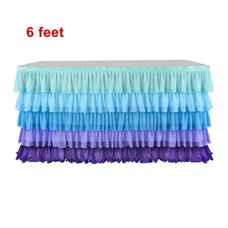Dido Table Skirt Layers Table Cloth Chiffon Decoration Tablecloth Cover for Wedding Party Purple Blue 6 Feet
Dido Table Skirt Layers Table Cloth Chiffon Decoration Tablecloth Cover for Wedding Party Purple Blue 6 Feet