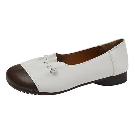 Casual Shoes for Women Ladies Fashion Color Blocking Leather Shallow Comfort Soft Sole Flat Casual Shoes Women Casual Shoes Pu Beige 38
Casual Shoes for Women Ladies Fashion Color Blocking Leather Shallow Comfort Soft Sole Flat Casual Shoes Women Casual Shoes Pu Beige 38