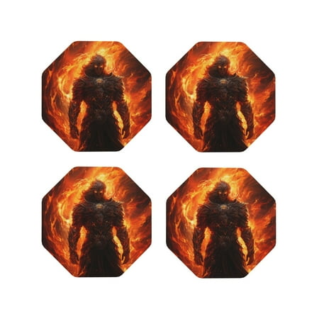 Leather Coasters Set of 4 - Vintage Red Fire Warrior Lightweight Non-Slip Drink Coasters for Desk Anti-Scalding Desk Cup Coasters for Office Table Decor Octagon
Leather Coasters Set of 4 - Vintage Red Fire Warrior Lightweight Non-Slip Drink Coasters for Desk Anti-Scalding Desk Cup Coasters for Office Table Decor Octagon