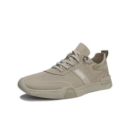 Fangasis Men Breathable Casual Shoe Lace Up Slip Resistant Sneakers Outdoor Nonslip Solid Athletic Sneaker Khaki 8
Fangasis Men Breathable Casual Shoe Lace Up Slip Resistant Sneakers Outdoor Nonslip Solid Athletic Sneaker Khaki 8